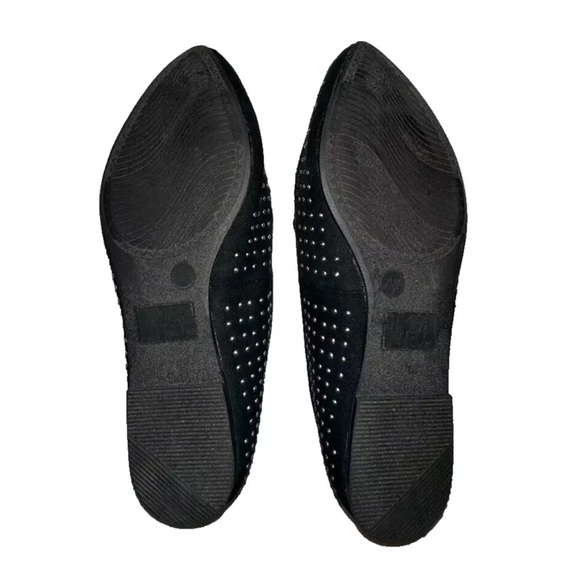 Time and Tru Womens Microsuede Studded Loafers Slip On Flats Comfy Size 7.5 Wide - Picture 2 of 10